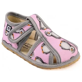 Chlapecké bačkory RAK flexi pantofle tučňák růžové zavřeno č.19