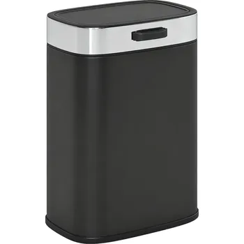 Odpadkový koš Nerezový odpadkový koš 21,5 x 19,5 x 30 cm | černý