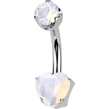 Piercing Šperky4U Piercing do pupíku srdíčko - TITAN, Růženín - TIT1558