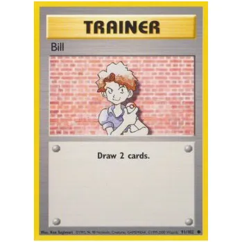 Sběratelská karetní hra Pokémon BS 091/102 Bill - Base Set Stav: Played
