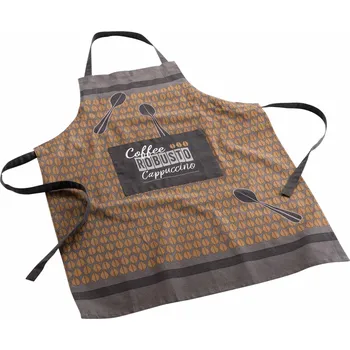 Kuchyňská zástěra Douceur d'intérieur Kuchyňská zástěra s kapsou CAPPUCCINO, 100% bavlna, univerzální velikost