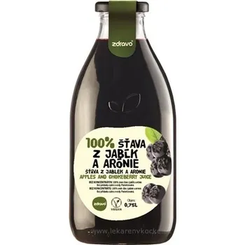 ZDRAVO ORGANIC zdravě 100% ŠŤÁVA Z JEBULEK A ARONIE 1x0,75 l