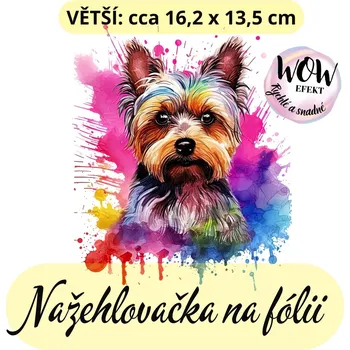 Nažehlovačky na fólii Nažehlovačka na fólii, YORKSHIRE v barvách, 1 kus Zvolte VELIKOST motivu ZDE:: Větší