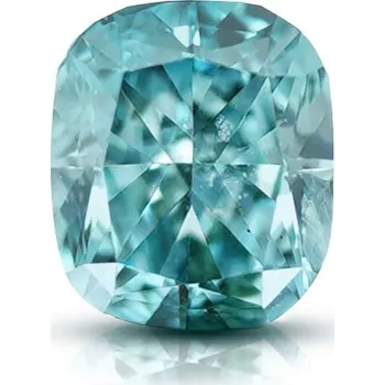 Drahý kámen Modrý diamant 0.13ct Fancy Intense Green-Blue/VS2 s GIA certifikátem