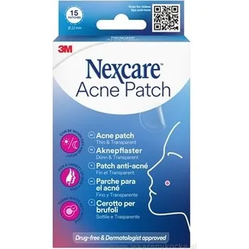 Náplast 3M Nexcare Tenké Průhledné Náplasti na Akné – 15 ks