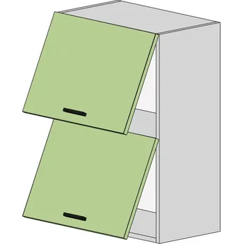 Kuchyňská skříňka Slevadoma Horní skříňka E-50-VO Barva dvířek: antracit, Barva korpusu: ořech - světlý