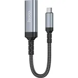 Kabelový převodní kabel USB C na HDTV Hoco 4K 30Hz 0,2 M Ua43A Metal Gray