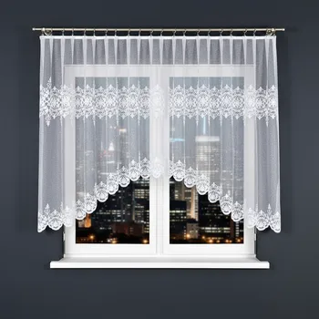 Záclona Dekorační krátká záclona na žabky ZANETA 135 bílá 300x135 cm MyBestHome