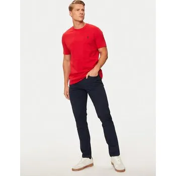Pánská móda U.S. Polo Assn. Kalhoty z materiálu MUP3385 Tmavomodrá Slim Fit 32