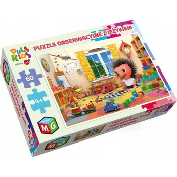 Puzzle Puzzle s pozorovacími prvky 60 dílků - Ježek