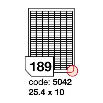 Kancelář Samolepící etikety Rayfilm Office 25,4x10 mm 100 archů, laser, R0119.5042