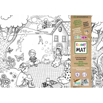Obraz Bílá voděodolná podložka na malování Strigo by Funny Mat Jaro