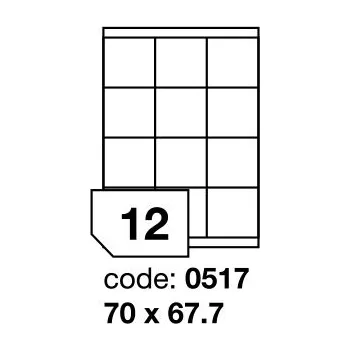 Speciální papír Samolepící etikety Rayfilm Office 70x67,7 mm 100 archů, laser, R0119.0517
