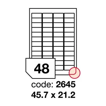 Speciální papír Samolepící etikety Rayfilm Office 45,7x21,2 mm 100 archů, laser, R0119.2645