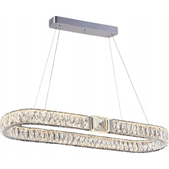 Podlouhlý křišťálový lustr Transilvania LED 80cm chrom