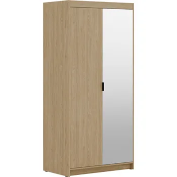 Šatní skříň FALCO Šatní skříň Enja 2D/1 se zrcadlem Odstín: Dub olejovaný