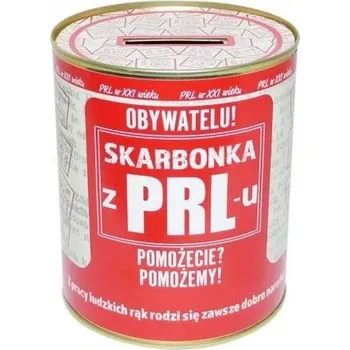 Pokladnička Pokladnička plechová velká Pokladnička z dob PRL Pomożemy