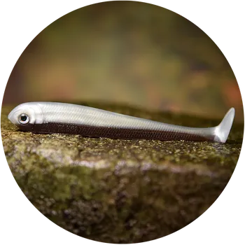 Umělá nástraha RedBass Gumová Nástraha Ripper Swimmer Slim Brown Silver - XL 125 mm