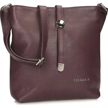 Kabelka Toscanio kabelka z pravé semišové kůže červená