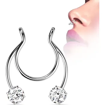 Piercing Šperky4U Falešný piercing do nosu - septum - ST0018-ST