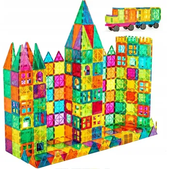 ostatní stavebnice VELKÉ MAGNETICKÉ STAVEBNICE STAVEBNICE DLAŽDICE 100 dílů Rainbow Magnetic Tiles
