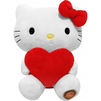 plyšák Joytoy Hello Kitty se srdíčkem ECO-Plyš 14 x 13 x 24 cm plyšová hračka