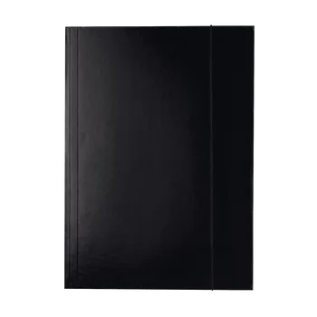 Archivační box Lesklé kartonové desky Esselte A4, 3 chlopně, gumička, černá