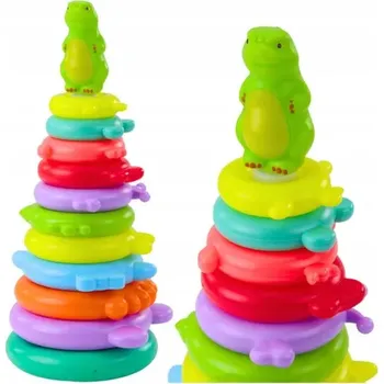 Figurka Edukační pyramida skládačka figurka Dinosaurus Samolepky 12 úrovní