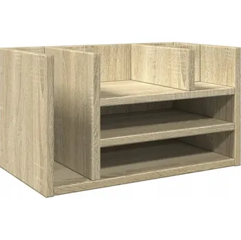 Úložný box Stolní organizér, dub sonoma, 44,5 x 24 x 25 cm, 6 přihrádek