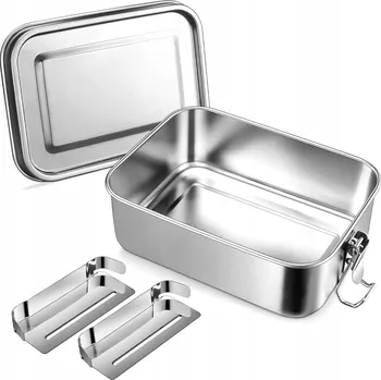 Svačinový box BENTO BOX Z NEREZOVÉ OCELI 850ML VZDUCHOTĚSNÝ KRABIČKA NA SVAČINU