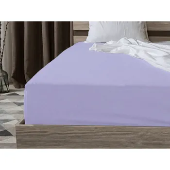 Bytový textil Jersey prostěradlo světle fialové 90 x 200 cm