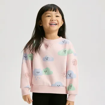 Dívčí mikina Reserved - Vzorovaná mikina - pastelově růžová - 905HV-03X - 905HV-03X-86