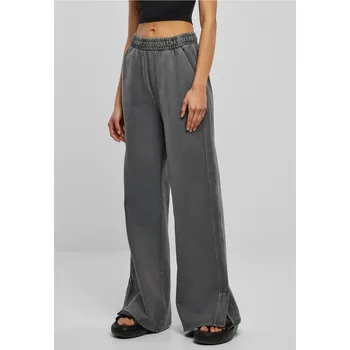 Dámské kalhoty Dámské kalhoty Heavy Terry Garment Dye Slit Pants darkshadow Urban Classics šedá 2542674