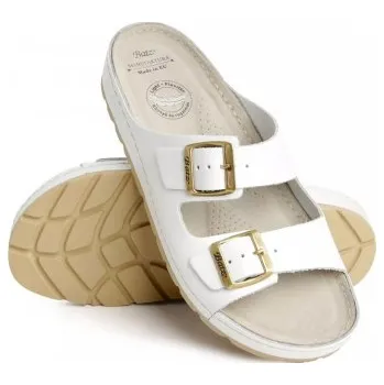 Dámské pantofle Batz Zenna White č.37 – dámské otevřené kožené pantofle, extra lehké a flexibilní