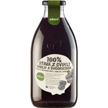 ZDRAVO ORGANIC zdravě 100% ŠŤÁVA Z CVIKLY, JEBULEK A ČIČÍŘEDEK 1x0,75 l