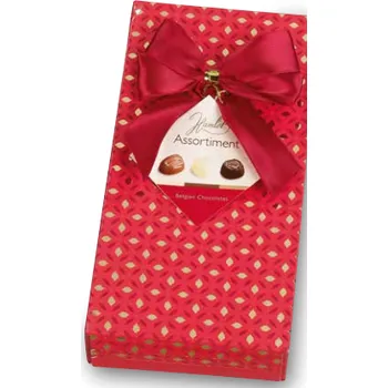 Belgické pralinky Hamlet červené s mašlí, 125 G