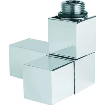 Ventil Pmh P.M.H. CUBE připojovací ventil 1/2", pro koupelnové radiátory, chrom
