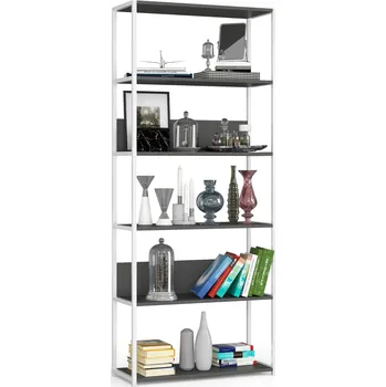 regál Regál LOFT 80 cm bílý/šedý