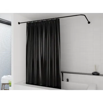 wela SPRCHOVÝ ZÁVĚS PEVA Černý šířka x výška: 180 cm šířky x počet cm výšky na míru -nastavte počet cm