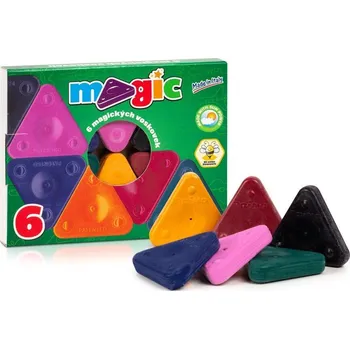 TRIANGLE MAGIC Trojboké voskovky - včelí vosk, sada 6 ks