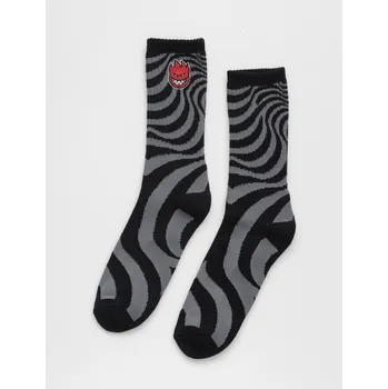 Pánské oblečení Spitfire Bighead Fill Emb (black/charcoal/red), šedá