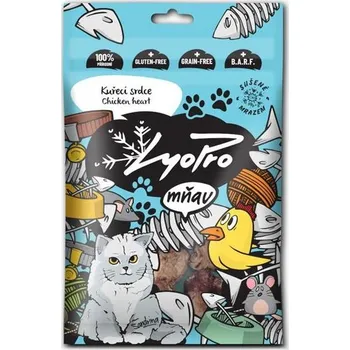 Pamlsek pro kočku Lyopro s.r.o. Lyopro CAT poch. mrazem sušené Kuřecí srdce 50g