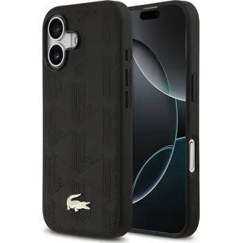 Náhradní kryt pro mobilní telefon Lacoste PU Nomogramme Gold Logo MagSafe zadní kryt pro iPhone 17 Black