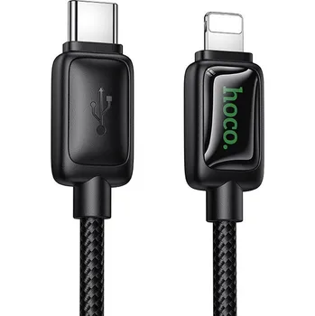 Kabel s LCD USB C na Lightning Hoco Pd 30W 1,2 M U146 černý