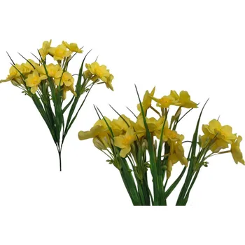 umělá květina Umělé květiny, plast 420mm narcis puget, žlutá