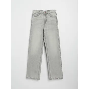 Dámské džíny Sinsay - Džíny wide leg s vysokým pasem - šedá - 865EV-09J - 865EV-09J-34