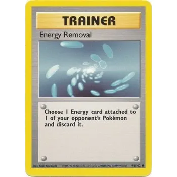 Karetní hra Pokémon BS 092/102 Energy Removal - Base Set Stav: Near Mint