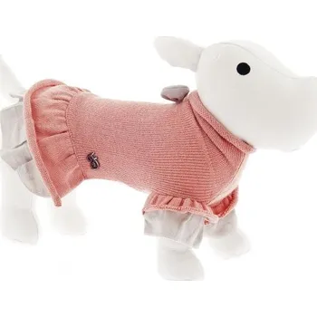 Obleček pro psa Ferribiella Pletené šatičky růžové Velikost: 24 cm