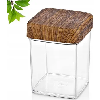 Sklenice Čtvercová nádoba, organizér sklenice, plastová, 0,4 l