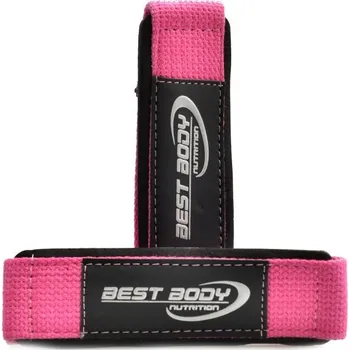 Best Body nutrition Trhačky lat pull strap top grip - růžové